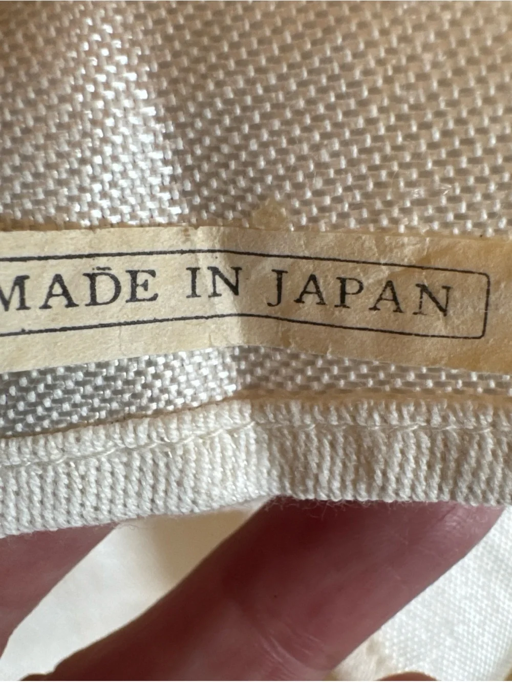 Vintage Made in Japan Ivory Floral Damask Tablecloth 57x86 Mid Century